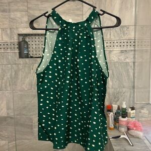 Pretty green print top